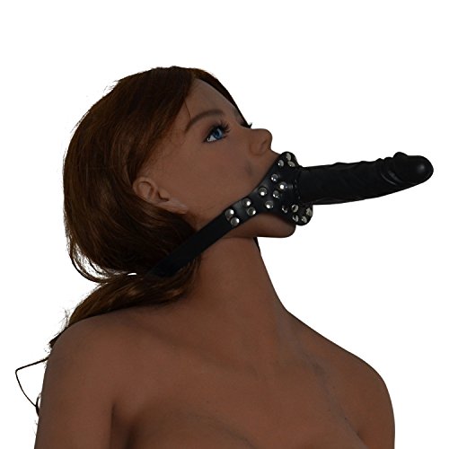 BDSM Erotik Kopfharness mit Doppel Dildo